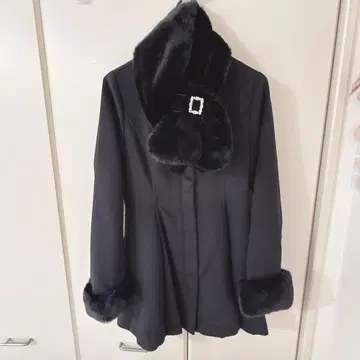 ROJITA 로지타 퍼 트리밍 트리플 리본 코트