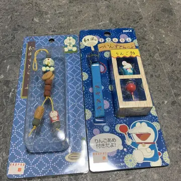 도라에몽 일본풍 스트랩 사과 사탕 테라코타 헤이세이 레트로