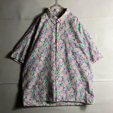 유럽 80s 빈티지 셔츠 구드만 고급 빈티지 꽃무늬
