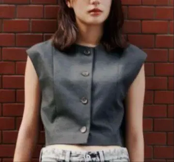 FRAY I.D 다크 그레이 베스트