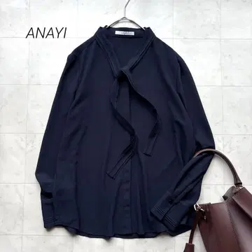 ANAYI 아나이 2way 보타이 블라우스 네이비 네이비 38 사이즈