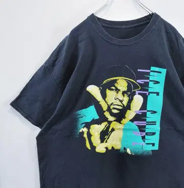 US 구제 의류 아이스 큐브 ICE CUBE 밴드 티셔츠 밴티 블랙