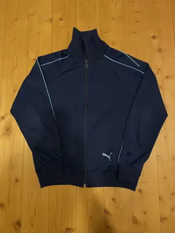 80s PUMA 트랙 자켓 하이넥 네이비