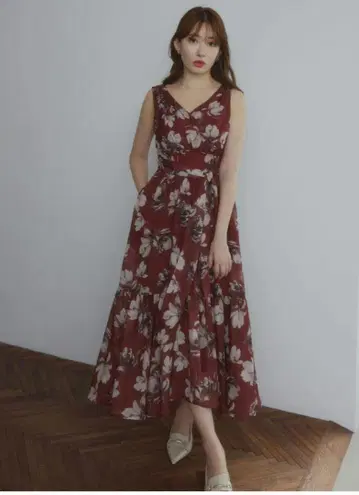 Herlipto Anemone Cache-Coeur Long Dress