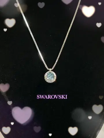 Swarovski 스와로브스키 블루 파베 목걸이