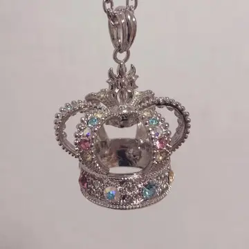 수요일의 앨리스 빅 크라운 목걸이 실버