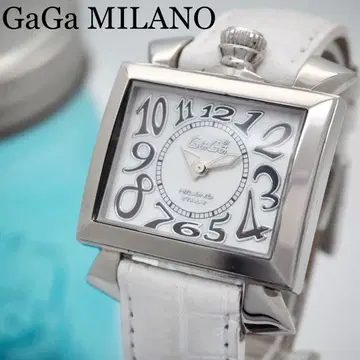 411 가가밀라노 시계 남성용 나폴레옹 36 화이트 박스 포함 스퀘어