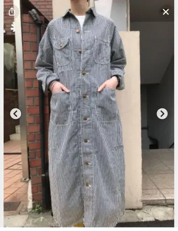 새상품급! 레어! 오어슬로우 orslow 히코리 롱 아우터 원피스