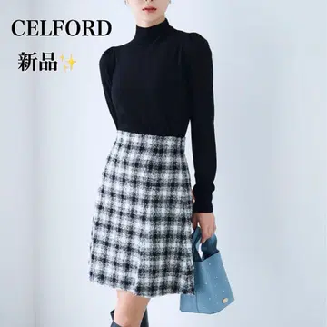 새상품 셀포드 CELFORD 전개 머메이드 미니 스커트 38