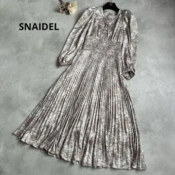 스나이델 SNIDEL 자카드 플리츠 원피스 M 사이즈 올 패턴 핑크