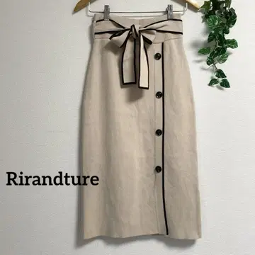 Rirandture*베이지 니트 스커트 타이트 스커트 내추럴