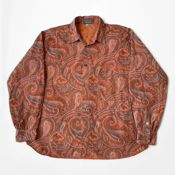 80s 초기 CLOSED GIRBAUD 질보 페이즐리 올 패턴 셔츠
