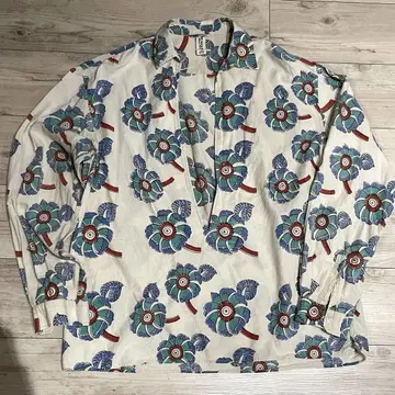 417 EDIFICE [ India print ] 풀오버 셔츠 꽃무늬 L