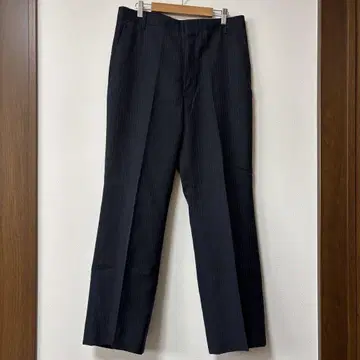 네이비 스트라이프 슬랙스