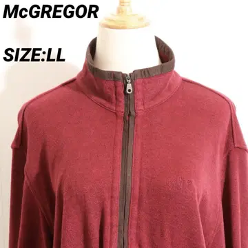 저지 긴팔 풀 집업 무지 스포츠 캐주얼 레드 계열 McGREGOR