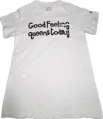 Good Feeling 메시지 셔츠 화이트 graphic 로고 S