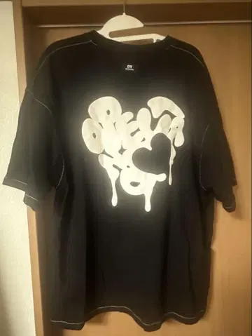 OY OPEN YARD 백 프린트 프린트 반팔 T셔츠 블랙