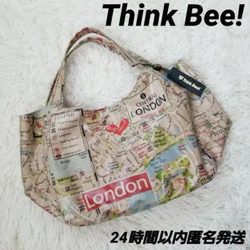 새상품 Think Bee! 싱크비! 런던 맵 백 PVC 핸드