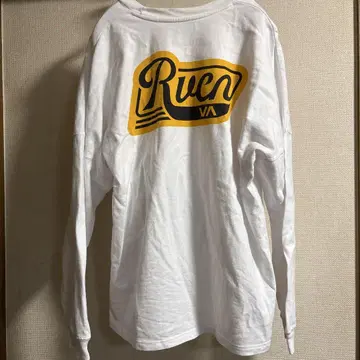 RVCA 화이트 롱 슬리브 티셔츠 L