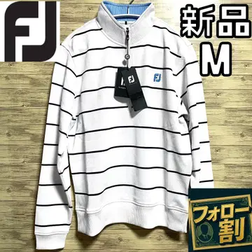 [ 팔로우 할인 ] 새상품 풋조이 하프 지퍼 풀오버 스트라이프 M