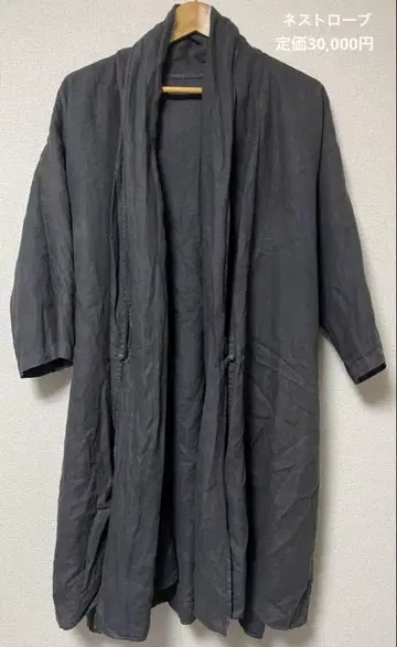 네스트로브 린넨 로브 흑먹색