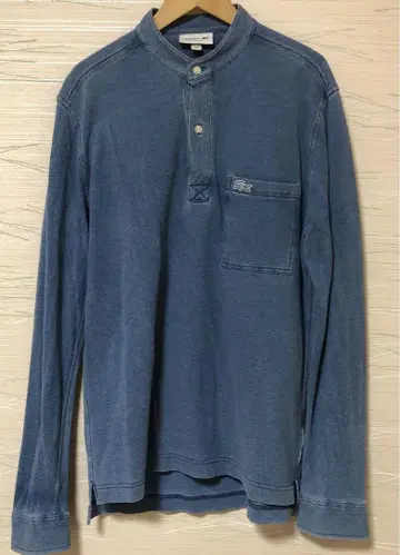 라코스테 긴팔 헨리넥 티셔츠 인디고