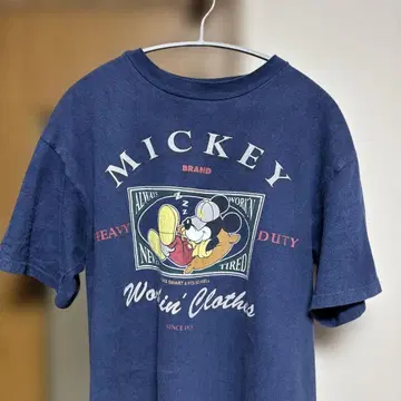 MICKEY 캐릭터 T셔츠 네이비