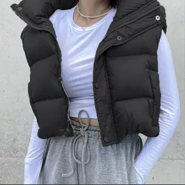충전솜 베스트 아웃도어 레이어드 블랙 여성용