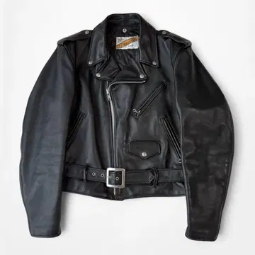 80s 90s Schott 618 가죽 라이더 자켓 42 XL