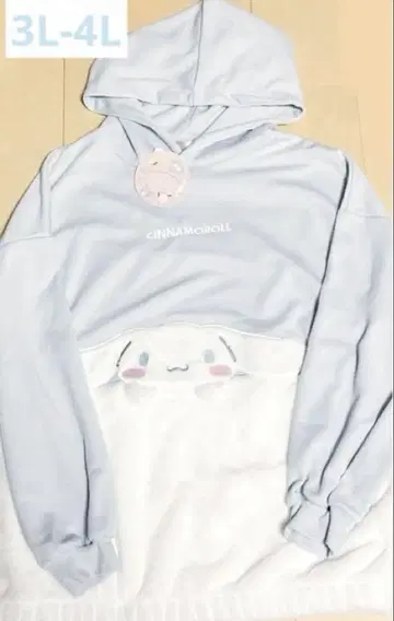 새상품 시나모롤 시나몬 긴팔 후드 부착 후드티 여성용 산리오