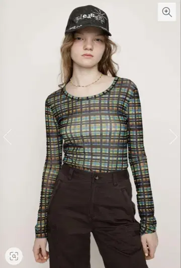 SLY BLUSH MULTI CHECK 상의
