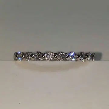 Vendome Aoyama Pt 하프 이터니티 반지 9호 0.33ct