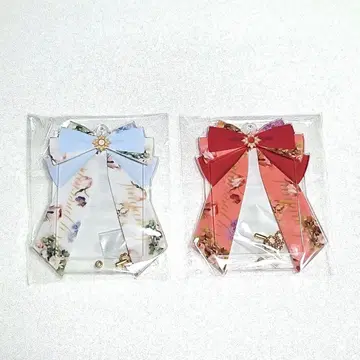 후쿠야 캐릭터 복권 리본 아크릴 프레임 플라워 가든 캐릭터 복권상 레드