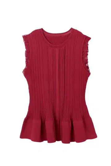 herlipto Peplum Ribbed Knit Top