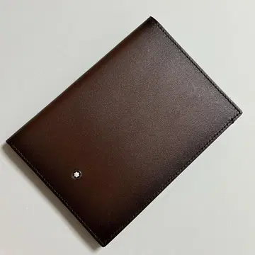 미사용 MONTBLANC 몽블랑 가죽 여권 케이스 브라운
