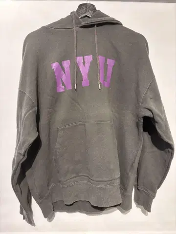 NYU 그레이 후드티 M 사이즈