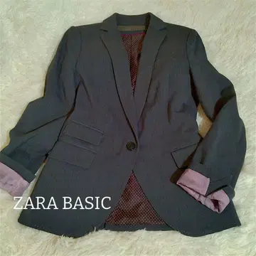 도트 안감 ZARA BASIC 싱글 테일러드 자켓 M 사이즈