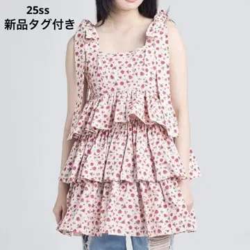 택 포함 새상품 리틀 서니 바이트 rose tiered dress 핑크
