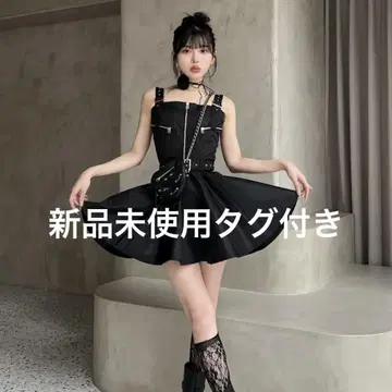 다리치 나일론 점퍼 미니 원피스