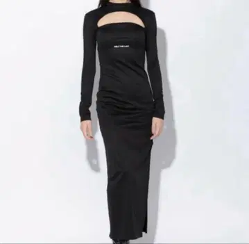 MELT THE LADY flash long dress black