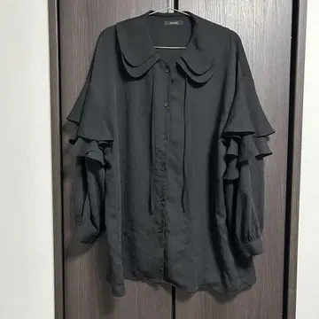 JEANASIS 벌룬 슬리브 시어 블라우스