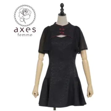 axes femme 차이나 디자인 미니 원피스 포에틱 새상품급 블랙