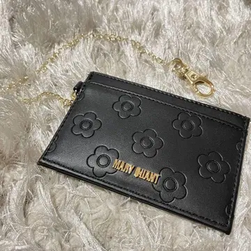 [ 미사용 새상품 ] MARY QUANT 꽃무늬 엠보싱 패스 케이스