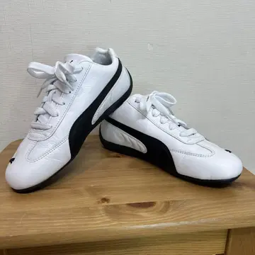 PUMA 스피드캣 가죽 화이트/블랙 스니커즈