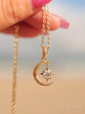 [ IRIEBEACH ] sun and moon necklace