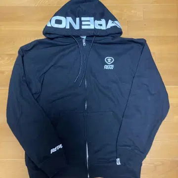 AAPE NOW 블랙 풀 지퍼 후디 M 사이즈