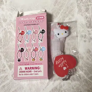 헬로키티 시크릿 스트랩 아이러브키티 빨간색 화이트