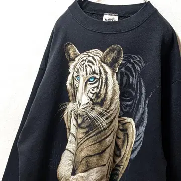 USA제  호랑이 빅 로고 맨투맨 트레이닝복 블랙 L 구제 의류