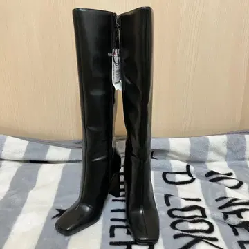 [새상품] ZARA 힐 롱 부츠 사이드 지퍼 23cm 블랙