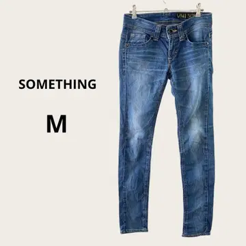 SOMETHING 데님 팬츠 블루 지즈 스트레이트 슬림 M 스키니